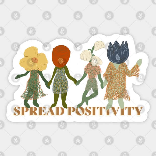 Spread positivity flower people Sticker by Shadow Designs